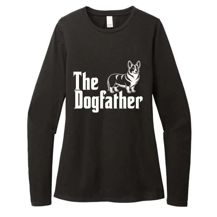 Funny The Dogfather Corgi Lover Womens CVC Long Sleeve Shirt