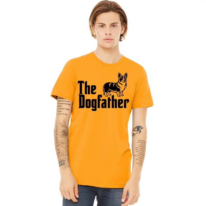 Funny The Dogfather Corgi Lover Premium T-Shirt