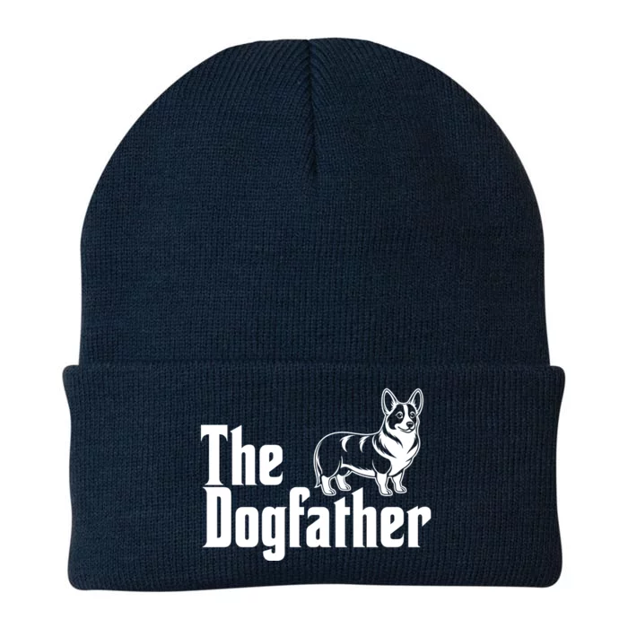 Funny The Dogfather Corgi Lover Knit Cap Winter Beanie