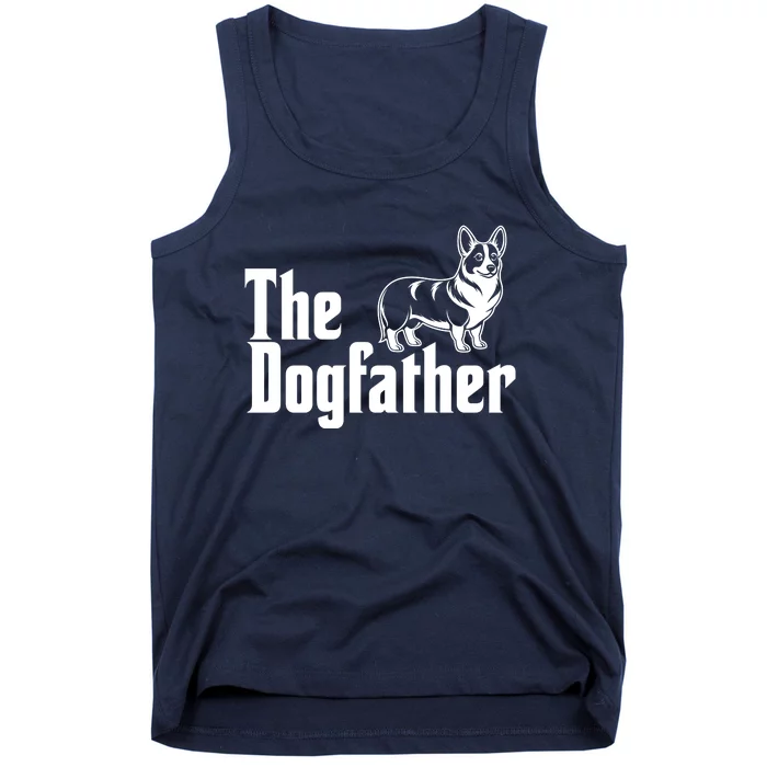 Funny The Dogfather Corgi Lover Tank Top