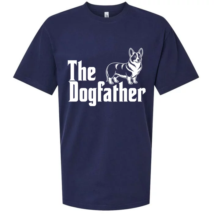 Funny The Dogfather Corgi Lover Sueded Cloud Jersey T-Shirt