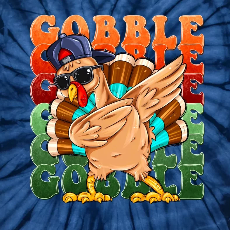 Funny Thanksgiving Dabbin Turkey Gobble Tie-Dye T-Shirt