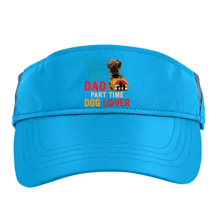 Full Time Dad Funny Joke Dog Lover Great Dane Sunglasses Adult Drive Performance Visor