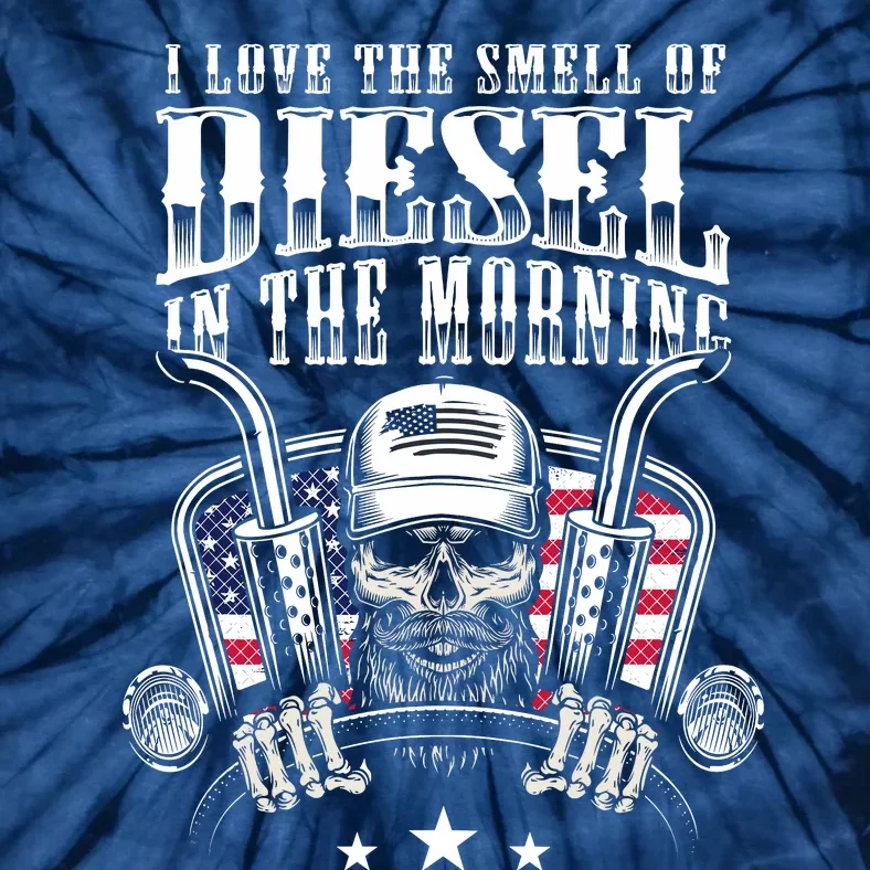 Funny Truck Driver Gift For I Love The Smell Of Diesel Tie-Dye T-Shirt