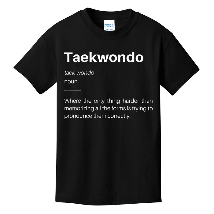 Funny Taekwondo Definition Students Instructors Martial Art Kids T-Shirt