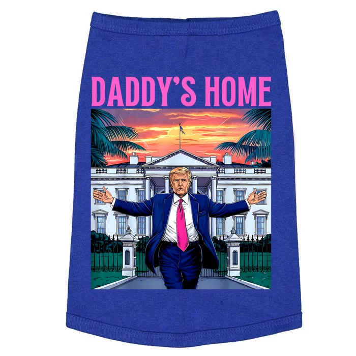 Funny Trump DaddyS Home Trump Pink 2024 Doggie Tank