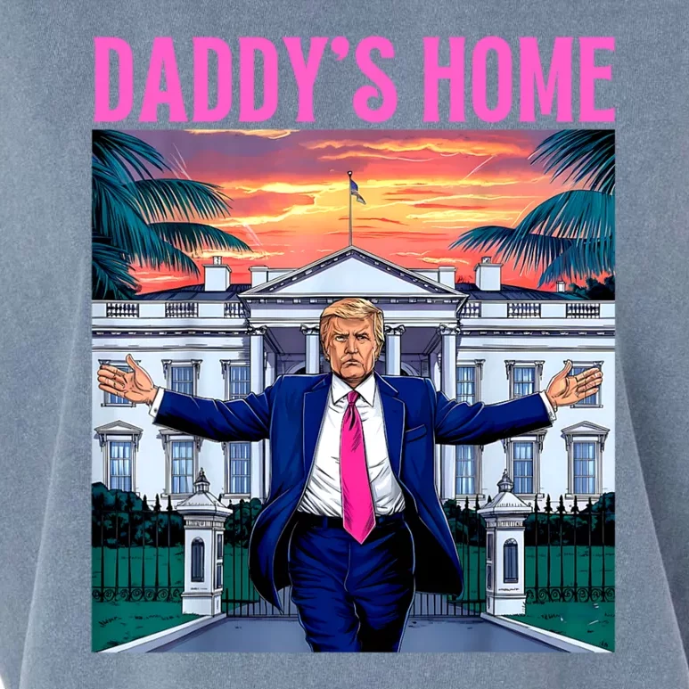 Funny Trump DaddyS Home Trump Pink 2024 Garment-Dyed Women's Muscle Tee