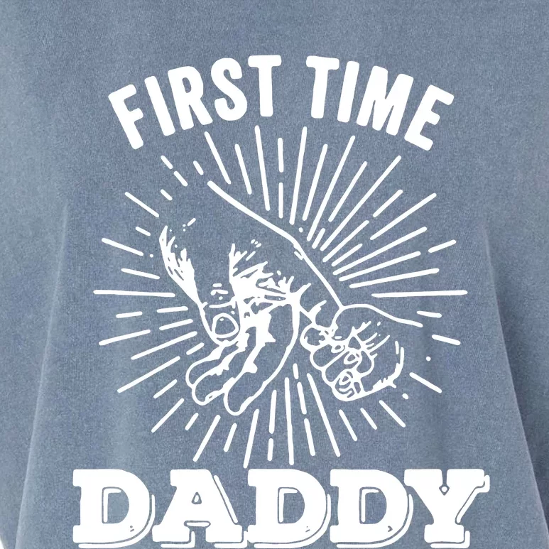 First Time Daddy Dad To Be FatherS Day Garment-Dyed Women's Muscle Tee