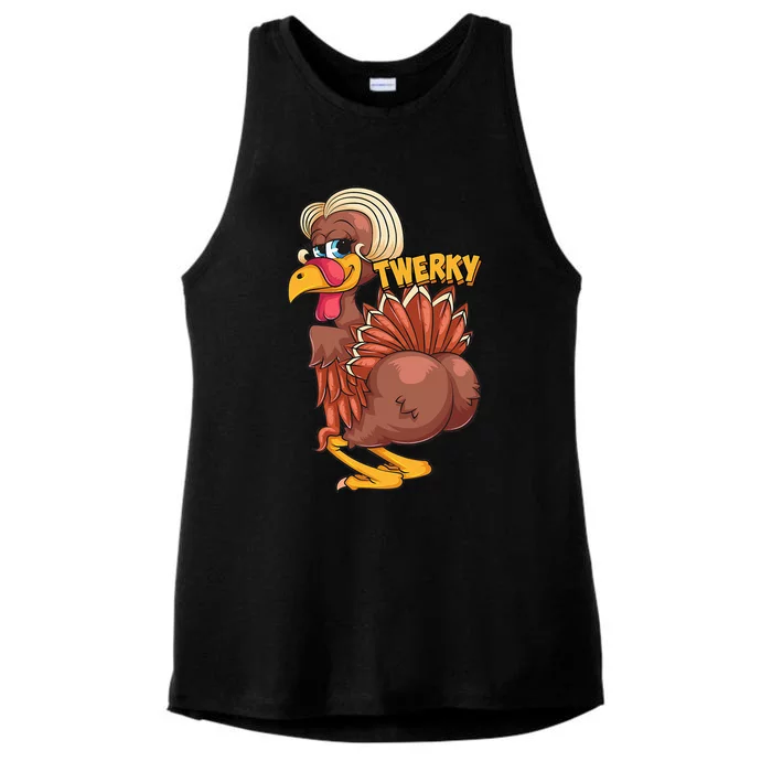 Funny Twerky Dance Cute Love Twerk Dancing Thanksgiving Gift Ladies Tri-Blend Wicking Tank