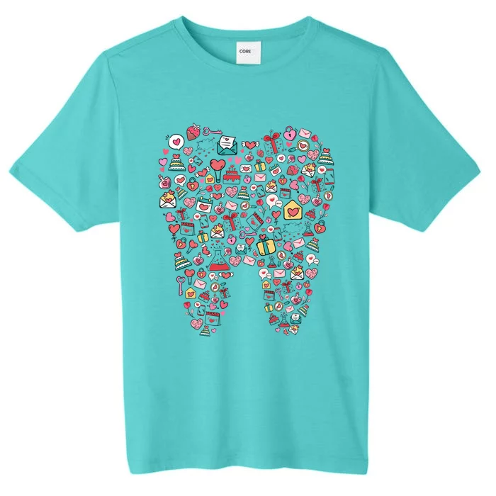 Funny Tooth Dentist Dental Hygienist Happy Valentine's Day Great Gift ChromaSoft Performance T-Shirt