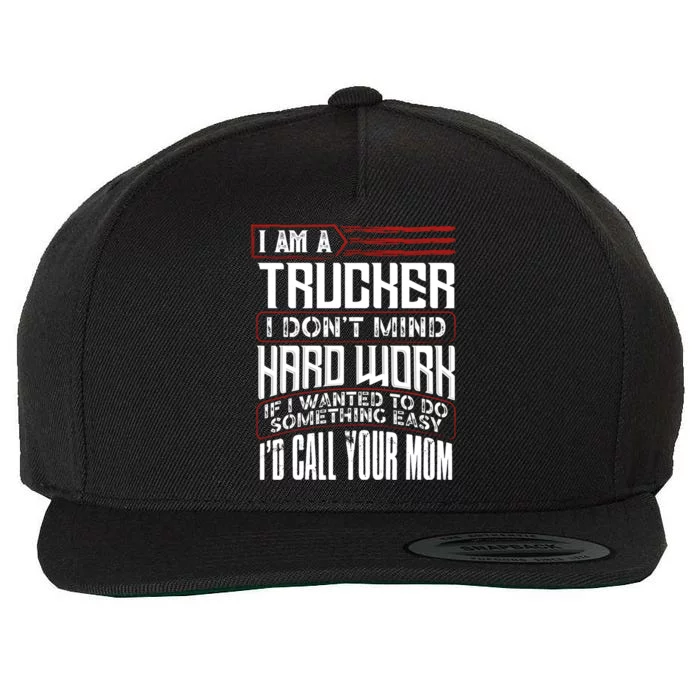 Funny Trucker Diesel Big Rig Semigifttrailer Truck Driver Gift Cute Gift Wool Snapback Cap