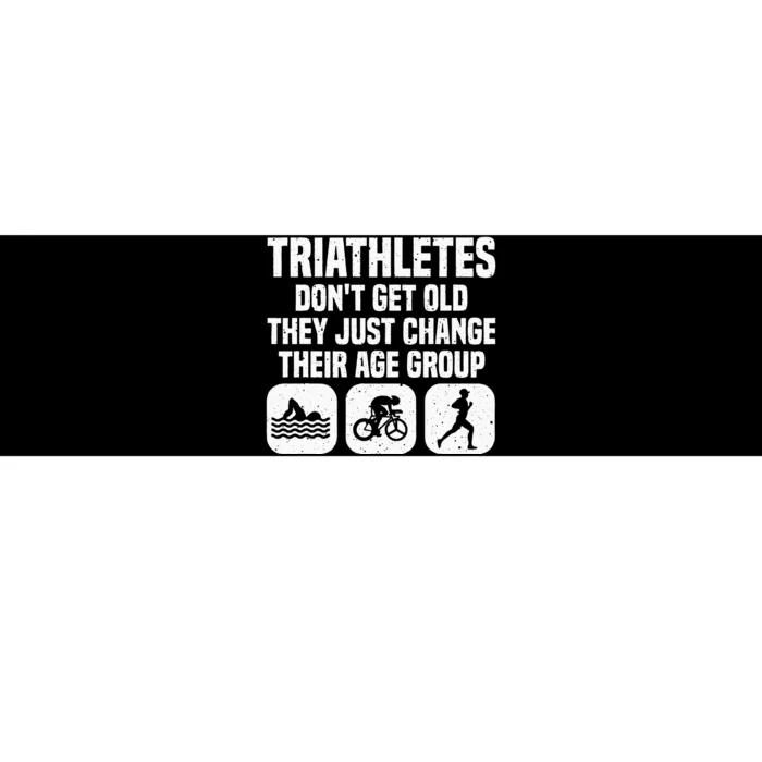 Funny Triathlon Design  Triathletes Swim Bike Run Bumper Sticker