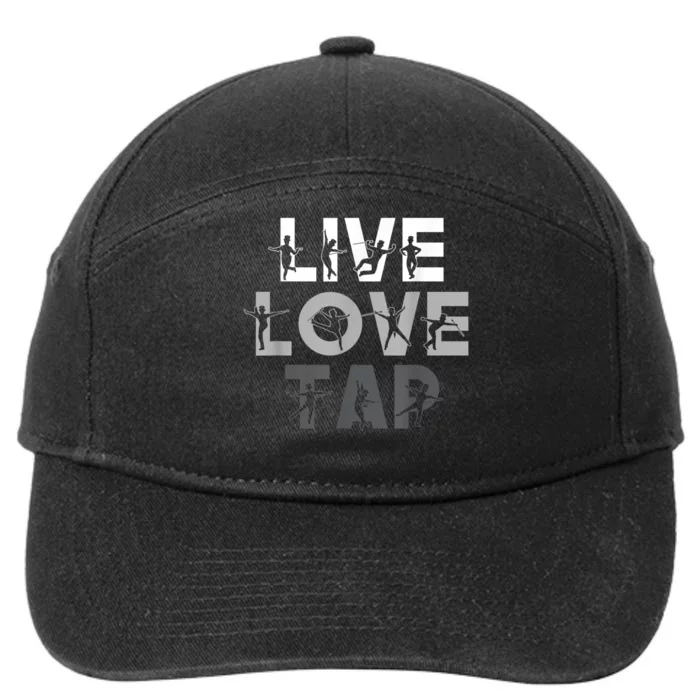 Funny Tap Dancing Design Live Love Tap Dance 7-Panel Snapback Hat