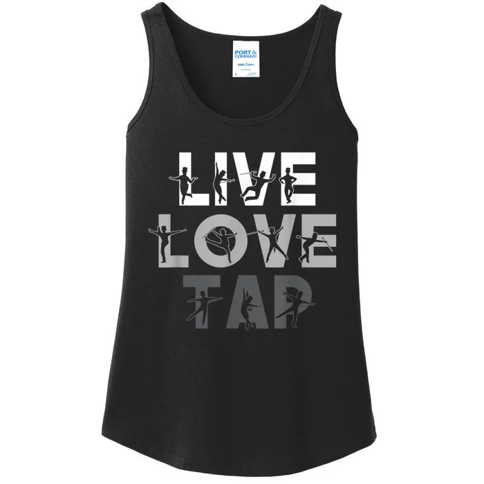 Funny Tap Dancing Design Live Love Tap Dance Ladies Essential Tank