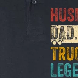 Funny Truck Driver Trucking Men Husband Dad Trucker Legend Softstyle Adult Sport Polo