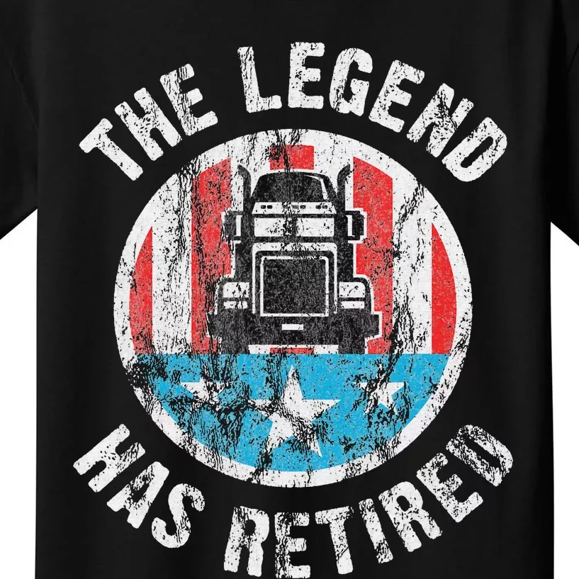 Funny Truck Driver Retirement Kids T-Shirt