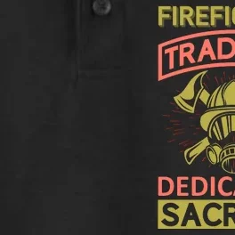 Firefighter Tradition Dedication Sacrifice Dry Zone Grid Performance Polo