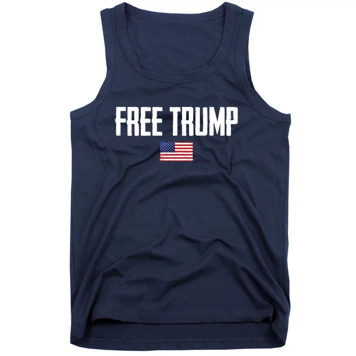 Free Trump Donald Trump Indictment American Flag Tank Top