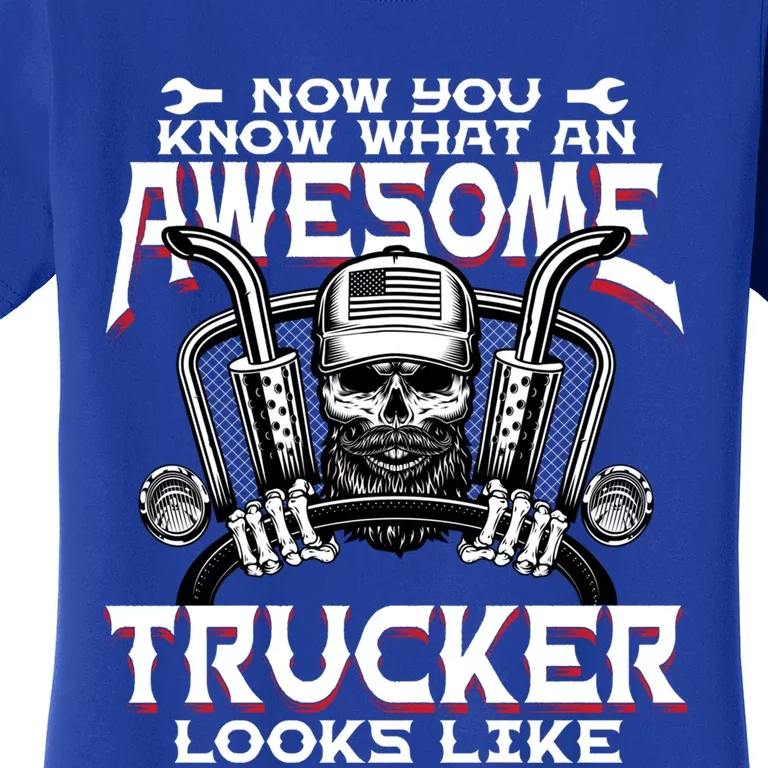 Funny Truck Drivers Awesome Trucker Diesel Semi Big Rig Gift Women's T-Shirt