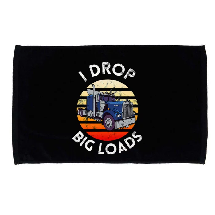 Funny Trucker Design For Semi Truck Driver Lover Microfiber Hand Towel