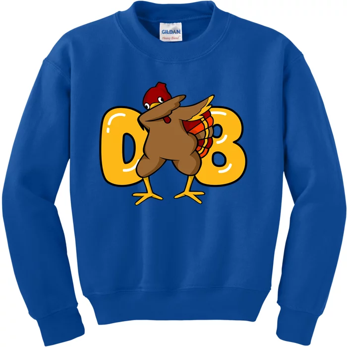 Funny Thanksgiving Dabbing Turkey Outfit Funny Gift Kids Sweatshirt