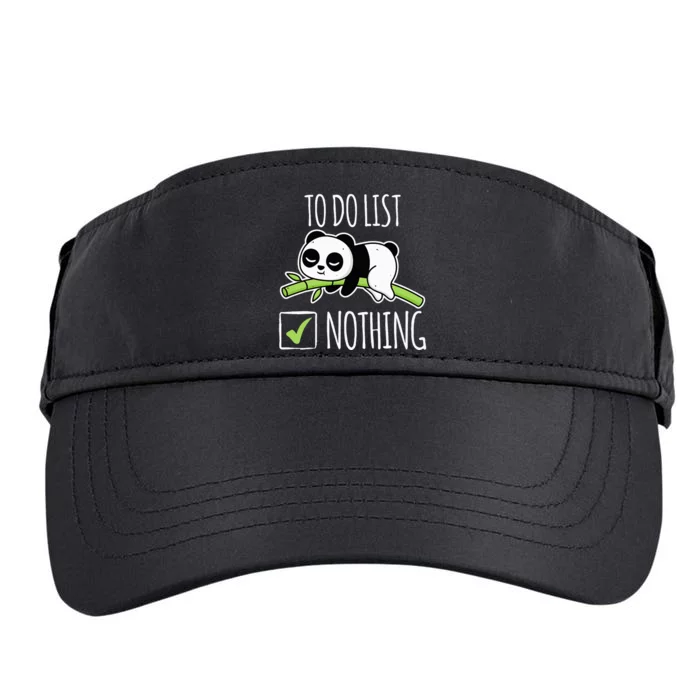 funny To do List Nothing Lazy Panda Tired Panda Adult Drive Performance Visor