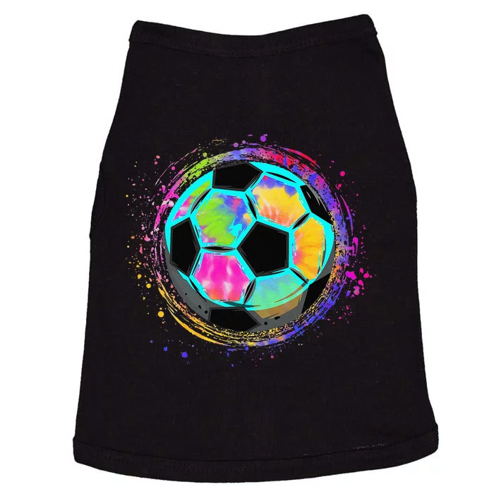 Funny Tie Dye Soccer Ball for All Soccer Lovers Doggie Tank