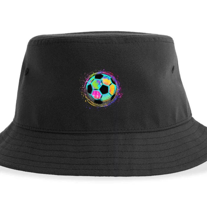 Funny Tie Dye Soccer Ball for All Soccer Lovers Sustainable Bucket Hat