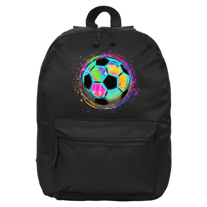 Funny Tie Dye Soccer Ball for All Soccer Lovers 16 in Basic Backpack