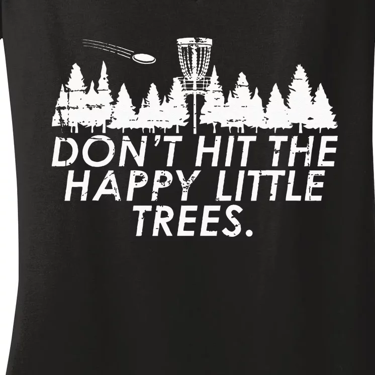 Funny Trees Disc Golf Perfect Gift For Frisbee Players Women's V-Neck T-Shirt