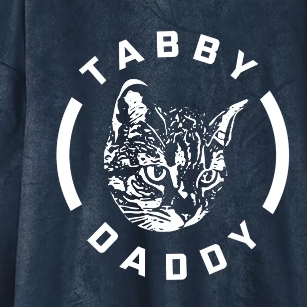 Funny Tabby Daddy Funny Gift Funny Gift Cat Dad Gift Hooded Wearable Blanket