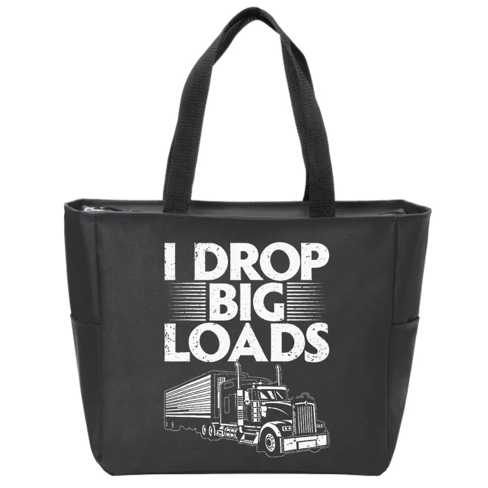 Funny Trucker Design For Wo Semi Truck Driver Lover Zip Tote Bag