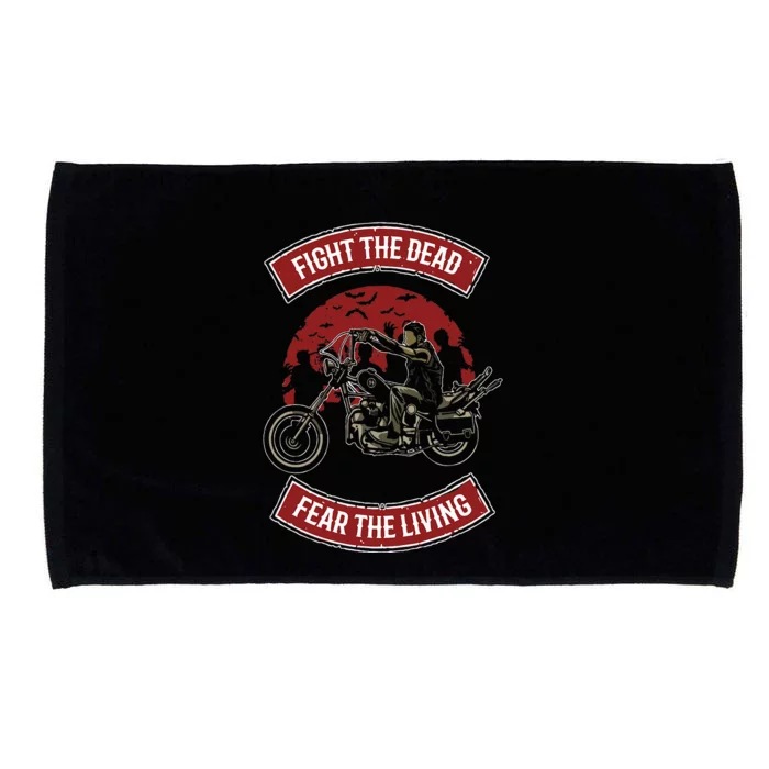 Fight The Dead Fear The Living Scary Zombies Zombie Scary Microfiber Hand Towel