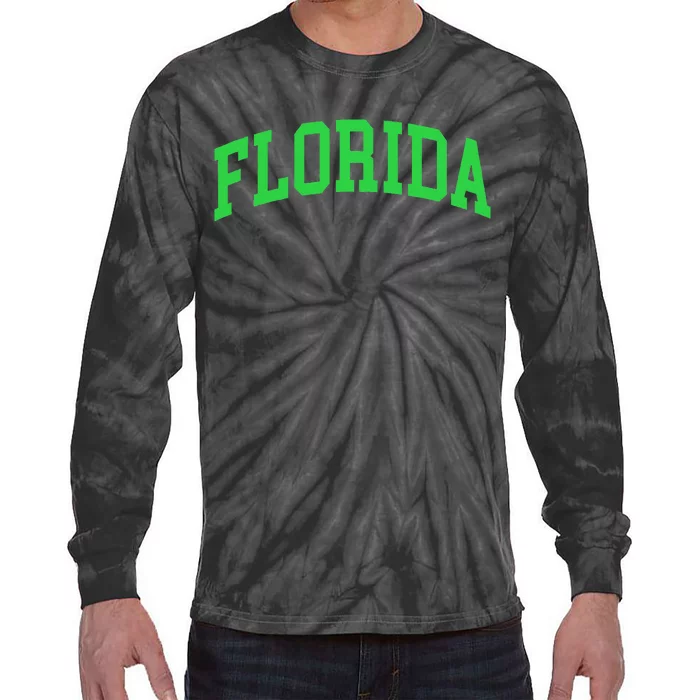 Florida Throwback Design Classic Tie-Dye Long Sleeve Shirt