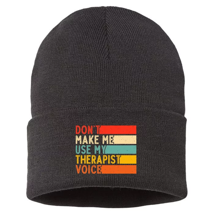 Funny Therapist Design For Therapist Sustainable Knit Beanie