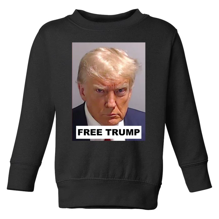 Free Trump Donald Trump 2024 President Toddler Sweatshirt