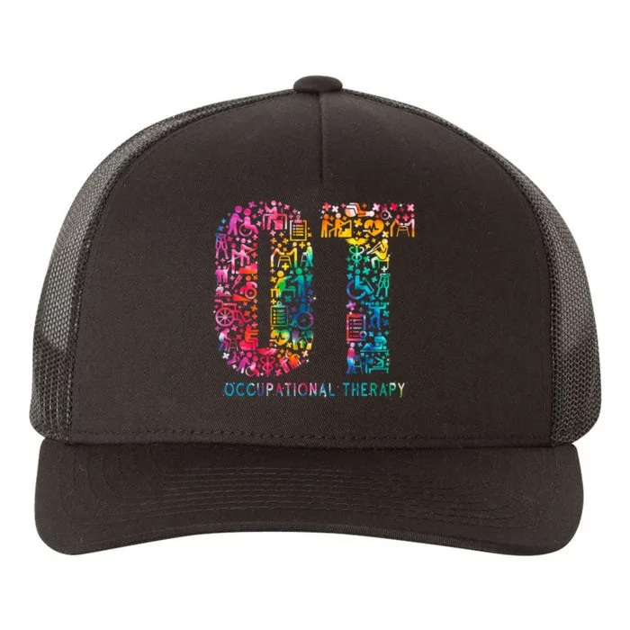 Funny Tie Dye Occupational Therapy Funny OT Month Assistant Yupoong Adult 5-Panel Trucker Hat