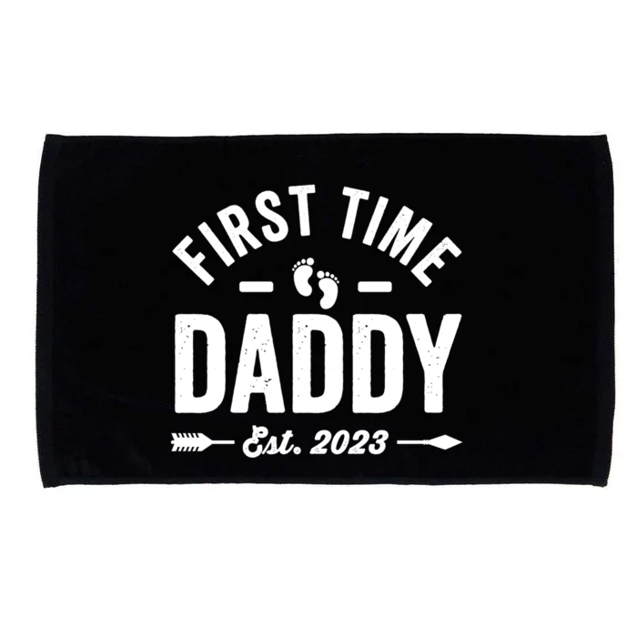 First Time Daddy Fathers Day Gift Microfiber Hand Towel