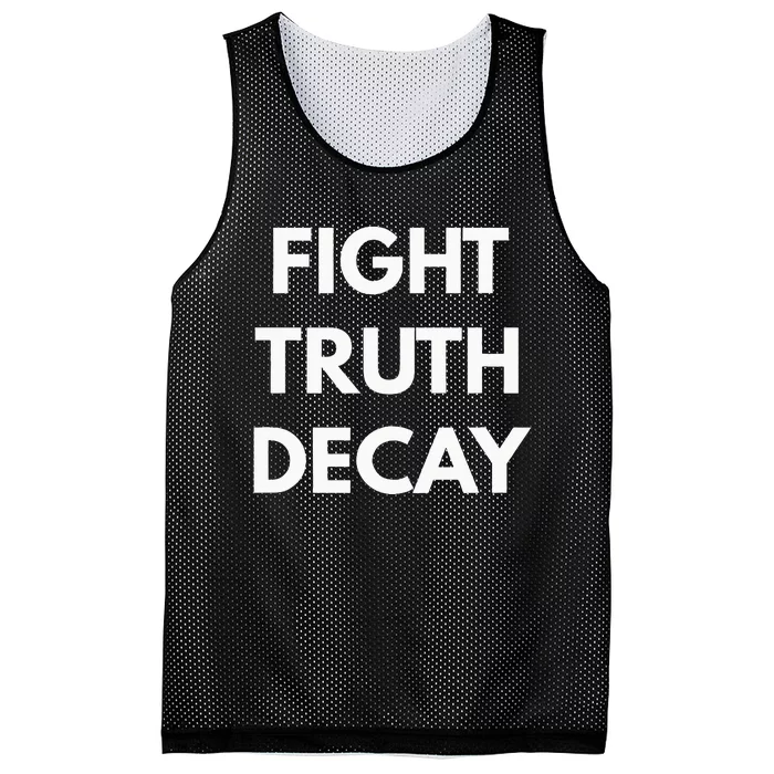 Fight Truth Decay Never Trump Mesh Reversible Basketball Jersey Tank