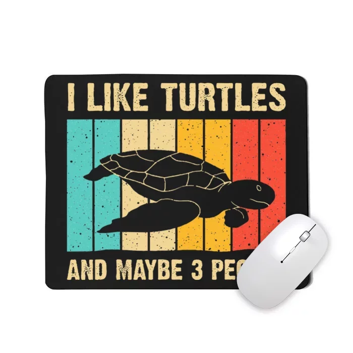 Funny Turtle Design Sea Turtle Lover Mousepad