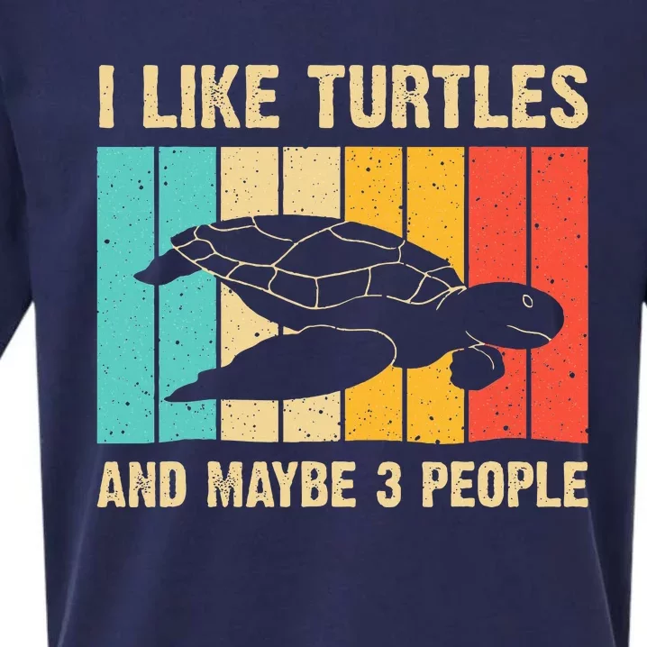 Funny Turtle Design Sea Turtle Lover Sueded Cloud Jersey T-Shirt