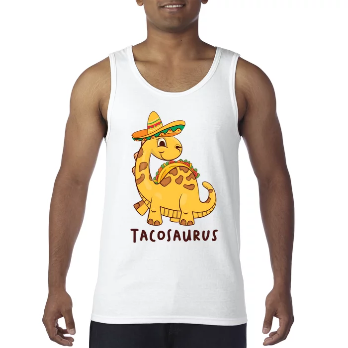 Funny Taco Dinosaur Tacosaurus Cinco De Mayo Tank Top