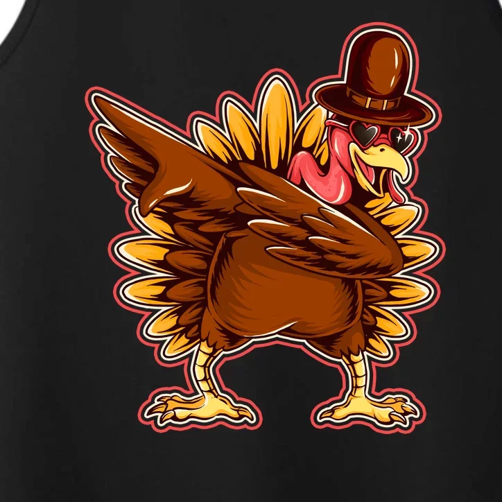 Funny Thanksgiving Dabbing Turkey Performance Tank