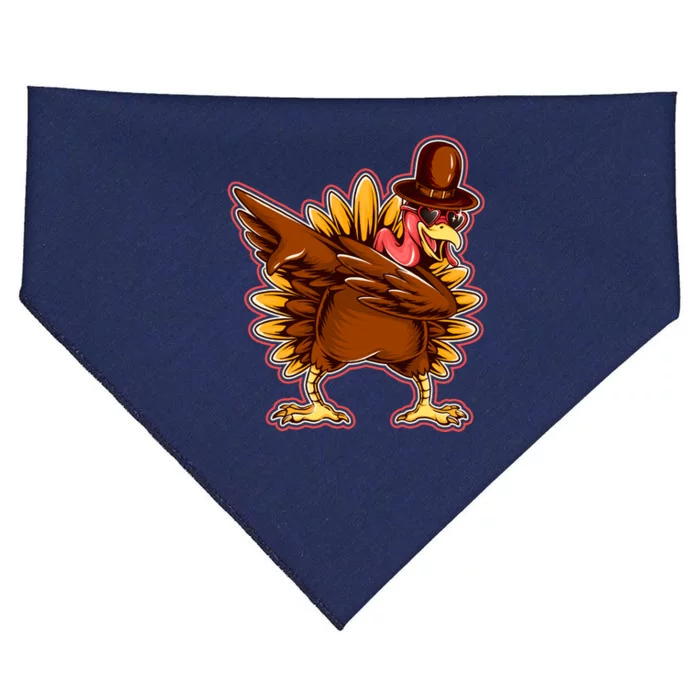 Funny Thanksgiving Dabbing Turkey USA-Made Doggie Bandana