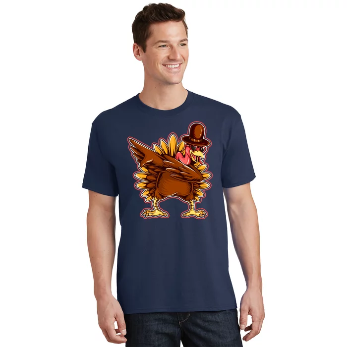 Funny Thanksgiving Dabbing Turkey T-Shirt