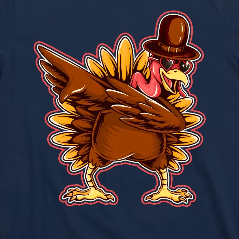 Funny Thanksgiving Dabbing Turkey T-Shirt