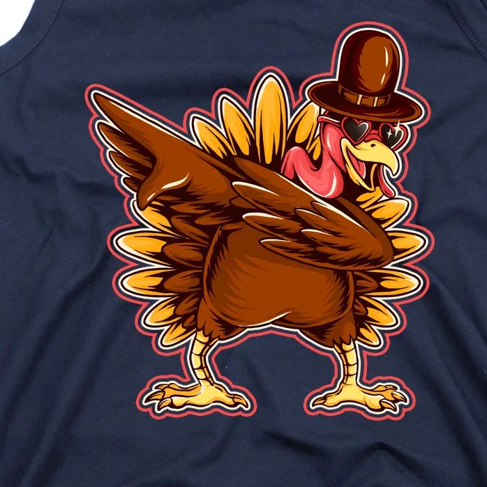 Funny Thanksgiving Dabbing Turkey Tank Top