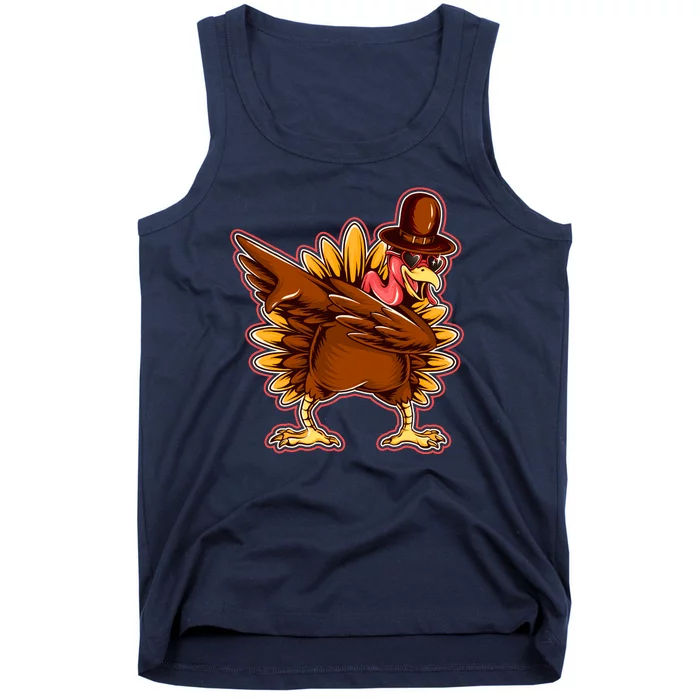 Funny Thanksgiving Dabbing Turkey Tank Top