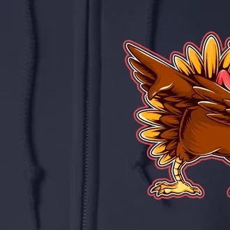 Funny Thanksgiving Dabbing Turkey Full Zip Hoodie