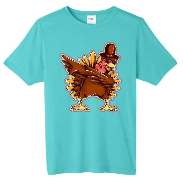 Funny Thanksgiving Dabbing Turkey ChromaSoft Performance T-Shirt